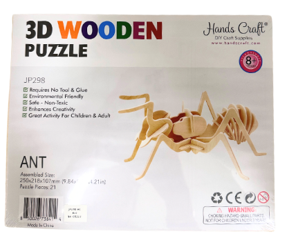 DIY 3D Wooden Puzzle Ant